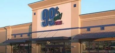 Retail storefront at night
